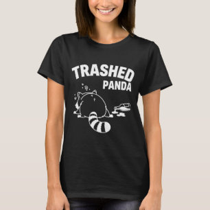 Camisa Engraçada Panda Guaxinim Destruído Fica Bêb