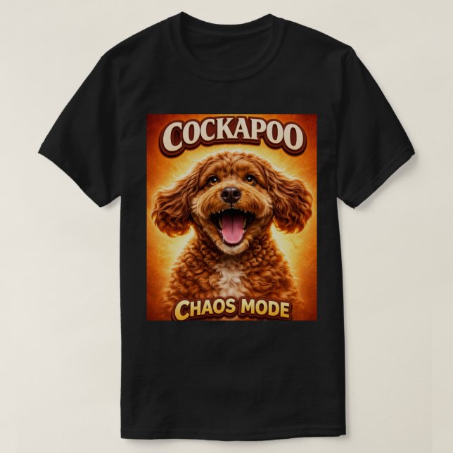 Camisa engraçada para amantes de cães em modo caos (Frente do Design)