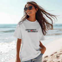 Camisa engraçada para caminhada Desconectar para R
