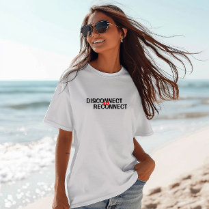Camisa engraçada para caminhada Desconectar para R