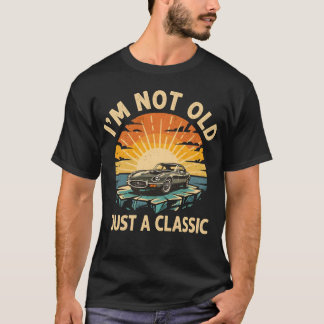 Camisa engraçada para pai com carro retrô vintage