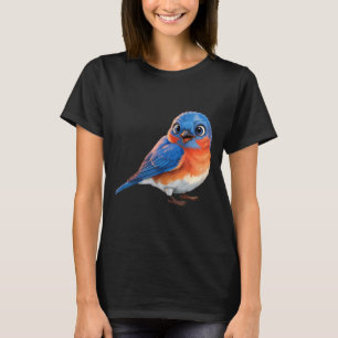 Camisa Engraçada Pássaro Azul Oriental Amantes de
