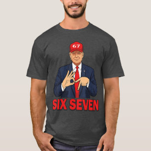 Camisa engraçada patriótica Six Seven Trump para h