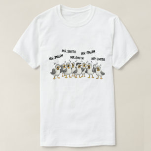 Camisa engraçada personalizada com nome do profess