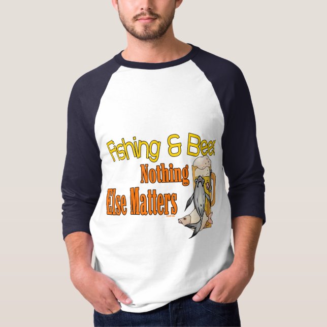 Camisa Engraçada Pesca Humor Cerveja (Frente)