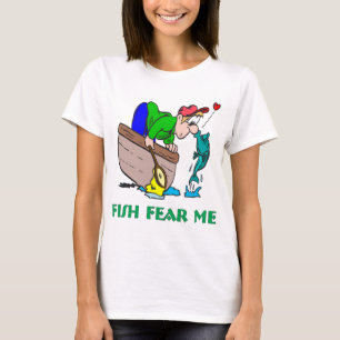 Camisa Engraçada Pesca Humor Medo de Pesca