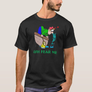 Camisa Engraçada Pesca Humor Medo de Pesca