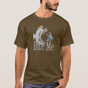 Camisa Engraçada Pesca Humor Pesca Me Morde