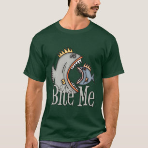Camisa Engraçada Pesca Humor Pesca Me Morde