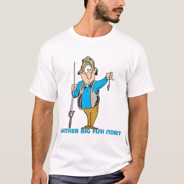 Camisa Engraçada Pesca Humor Pesca Peixe Grande (Frente)
