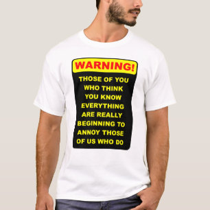 Camisa engraçada Sabichão Irritante
