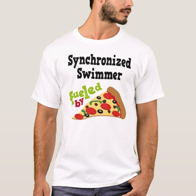 Camisa (engraçada) sincronizada da pizza T do (Frente)
