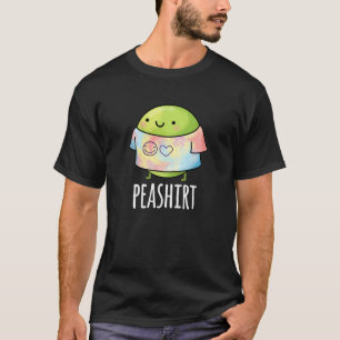 Camisa Engraçada Veggie Pea TShirt Pun Dark BG
