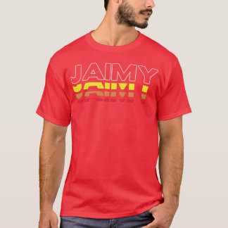 Camisa engraçada vintage pôr do sol Jaimy nome Jai