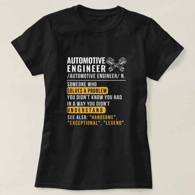 Camisa Engraçado de Trabalho de Definição de Engen (Frente do Design)