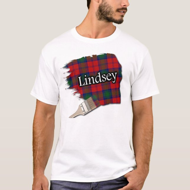 Camisa escocesa da pintura do Tartan de Lindsay do (Frente)