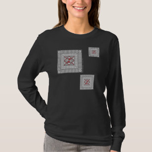 Camisa Escura Alternativa de Mulheres Geométricas
