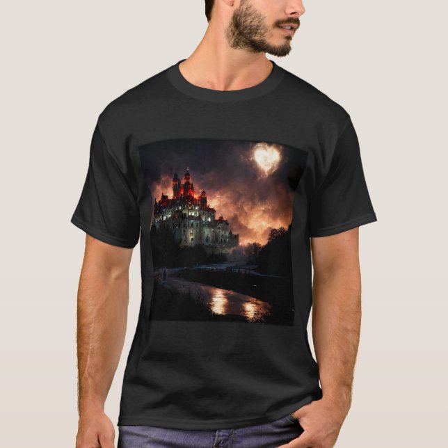 Camisa Escura Básica do Castelo de Vampiro (Frente)