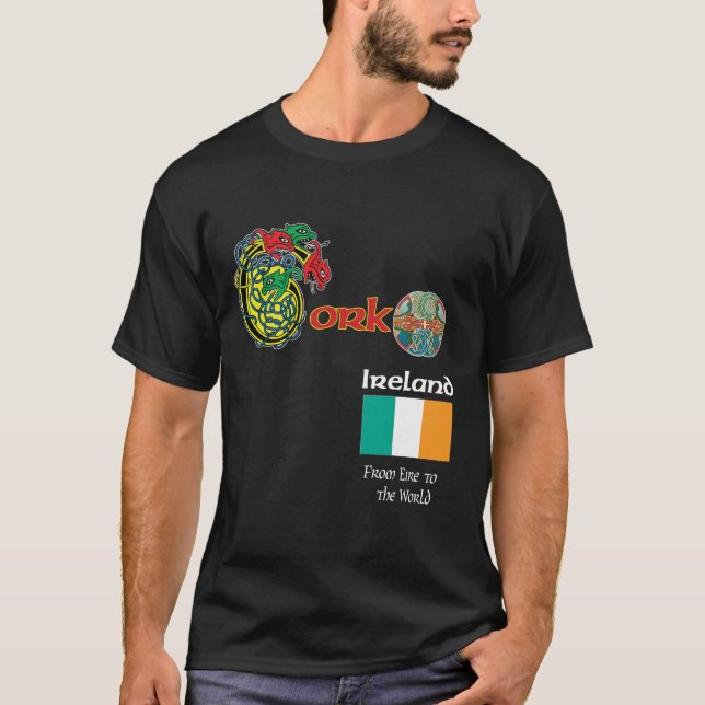 Camisa escura da cortiça T do condado de Ireland (Frente)