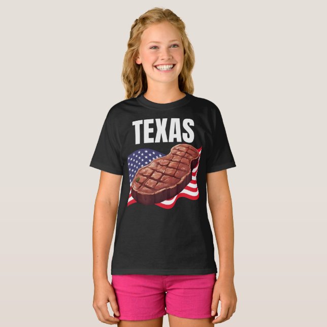 Camisa Escura da Menina do Texas (Frente Completa)