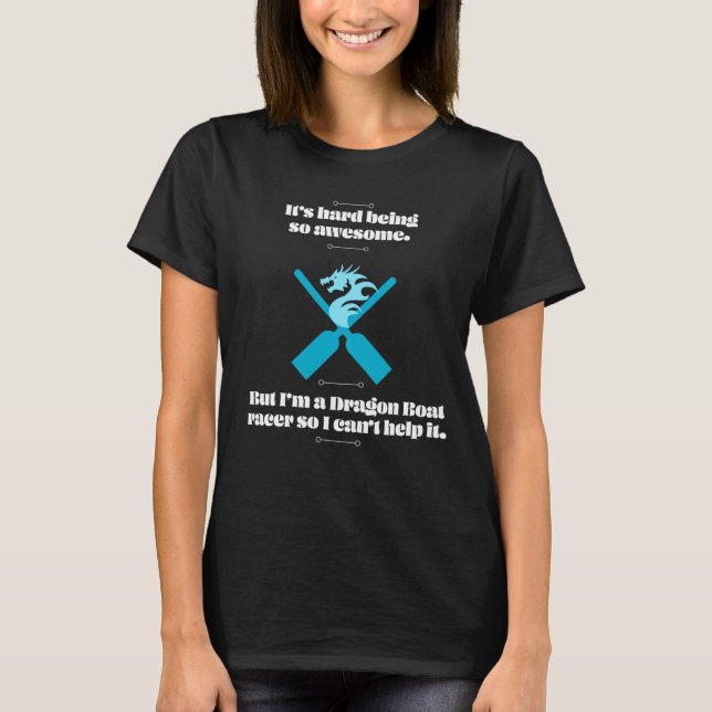 Camisa escura das mulheres do Dragon Boat Racer (Frente)