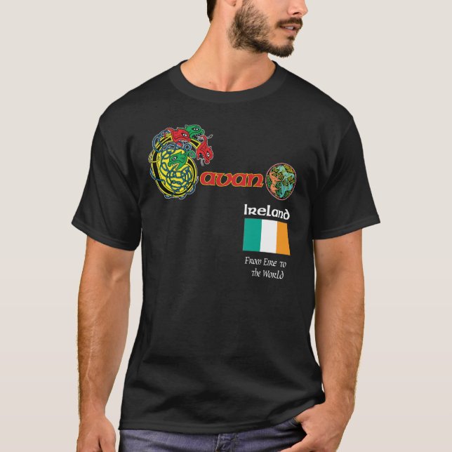 Camisa escura de Cavan T do condado de Ireland (Frente)