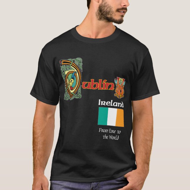 Camisa escura de Dublin T do condado de Ireland (Frente)