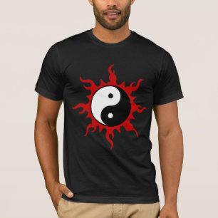 Camisa escura de Yin Yang T