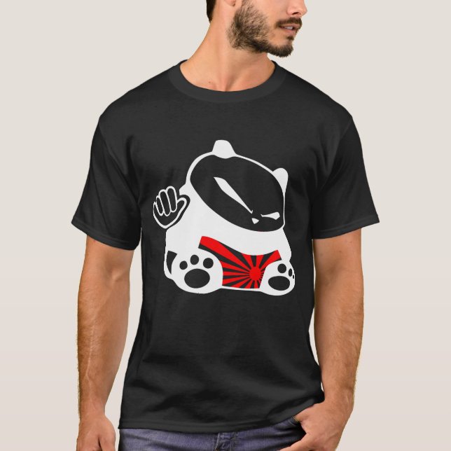 Camisa escura do preto T da bandeira de Domo Japão (Frente)