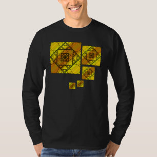 Camisa escura masculina da geometria frontal