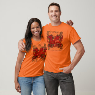 Camisa Escura Masculina do Dragão Galês