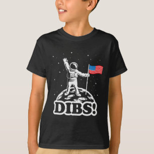 Camisa Espacial Divertida Bandeira Lua Astronauta