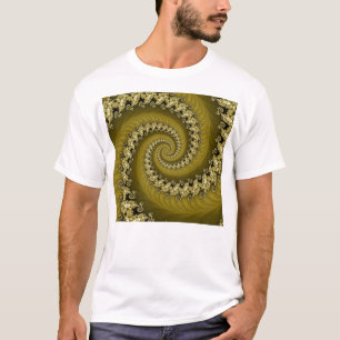 Camisa espiral dobro amarela do Fractal