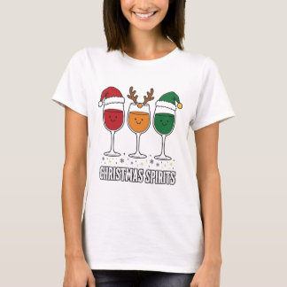 Camisa Espíritos de Natal, Vinho Divertido de Nata