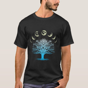 Camisa Espiritual Árvore Da Vida Fases Da Lua Para