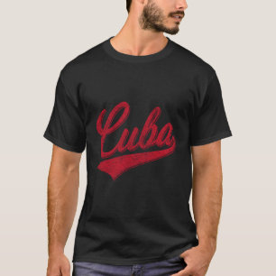 Camisa Esportiva Cuba Baseball Varsity Script