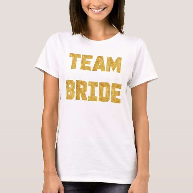 Camisa Esportiva da Brigada Bride Gold Foil Brides (Frente)