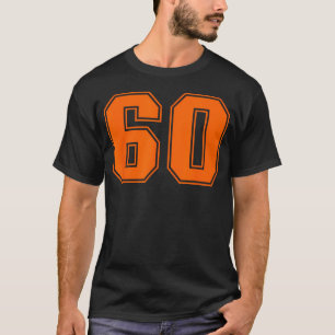 Camisa Esportiva Laranja Número 60 Lucky