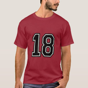 Camisa Esportiva Universitária Número 18 18º Ani