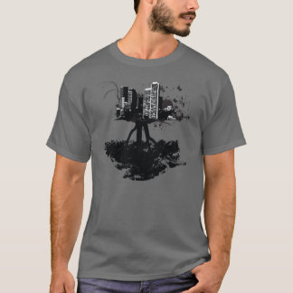 Camisa estelar da cidade da árvore da tinta