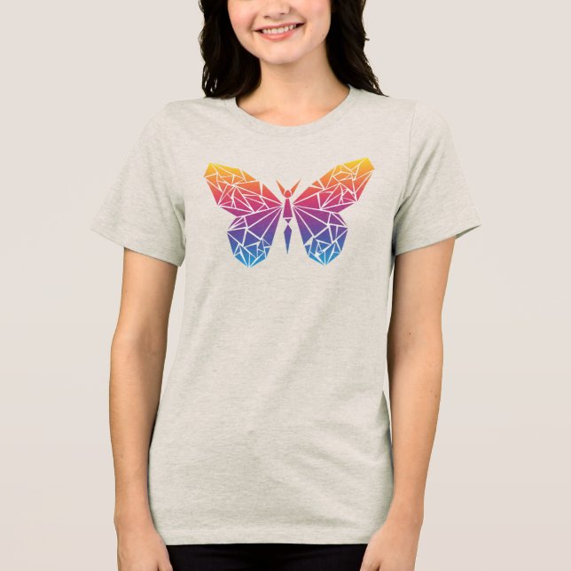 Camisa estética da borboleta Pastel para mulheres (Frente)