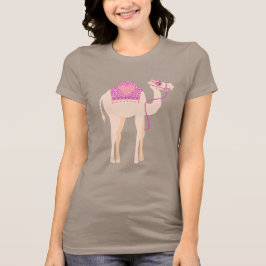 Camisa estilizada com camelo de uma bosse gráfico 