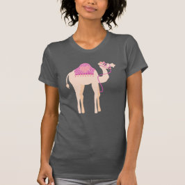 Camisa estilizada com camelo de uma bosse gráfico