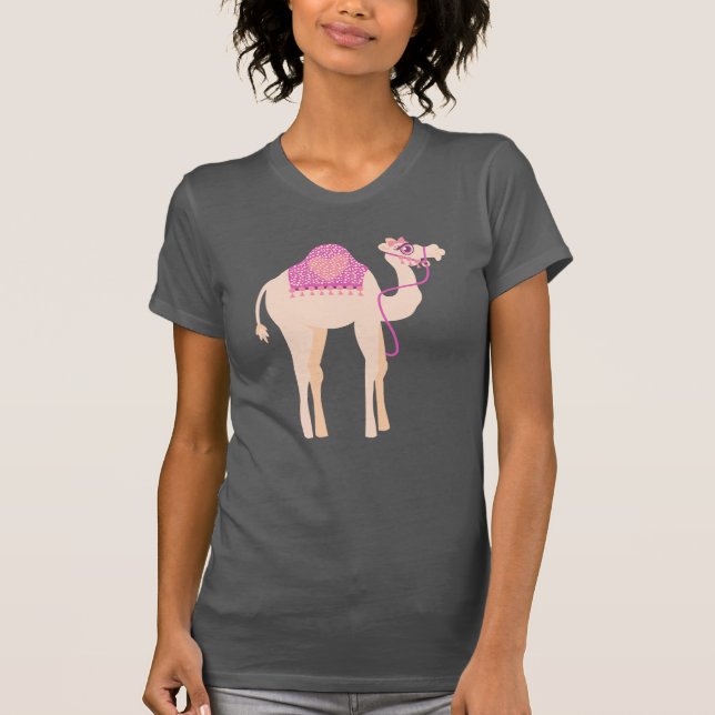 Camisa estilizada com camelo de uma bosse gráfico  (Frente)