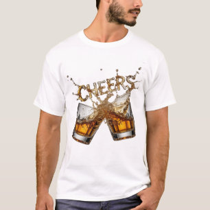 Camisa Estilosa Dourada Com Design CHEERS