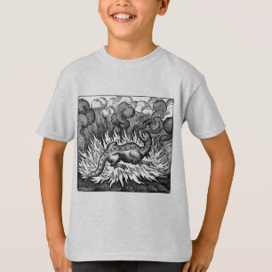 Camisa estranha da salamandra das criaturas