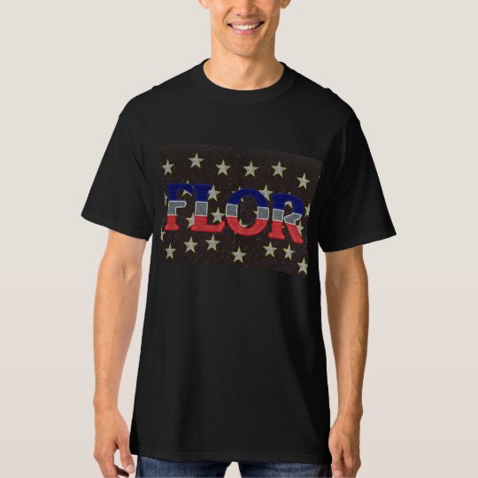 Camisa estrelada com a palavra Flor em 3 cores
