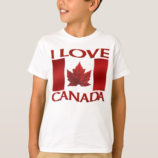 Camisa Eu Amo Canadá Jersey Canadá Suvenir Esporte (Frente)