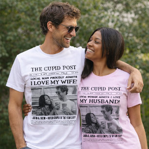 Camisa EU AMO MEU MARIDO, Jornal Personalizado Div