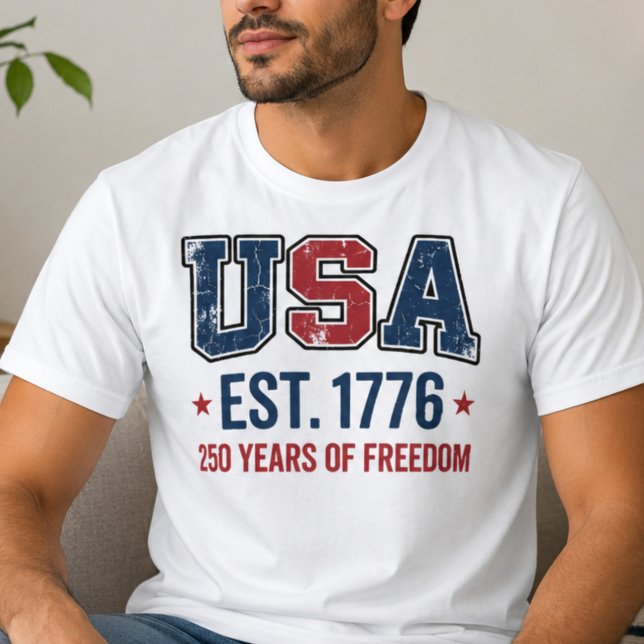 Camisa EUA Est 1776 Liberdade (Criador carregado)